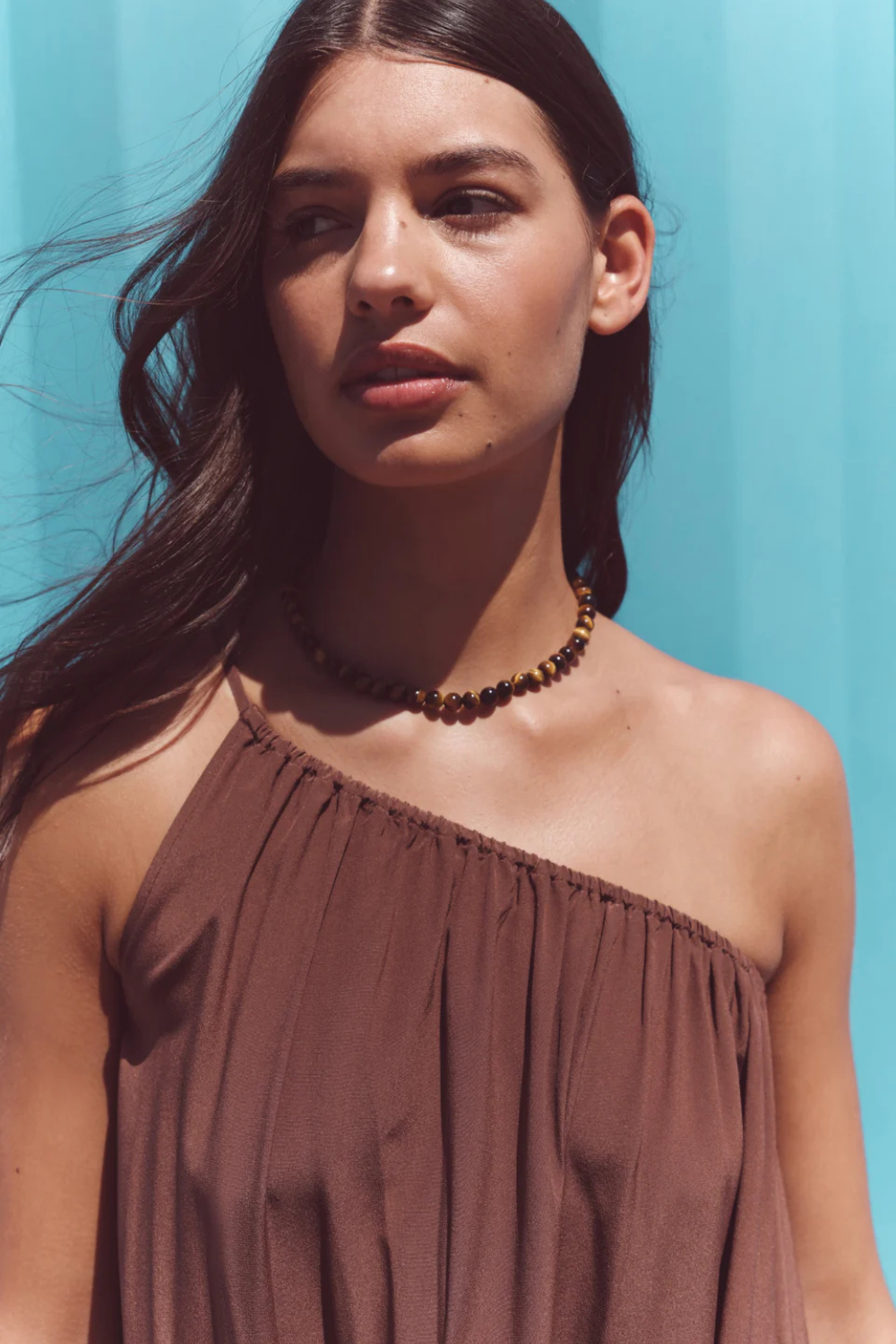 Mila Asymmetrical Maxi Dress | Espresso