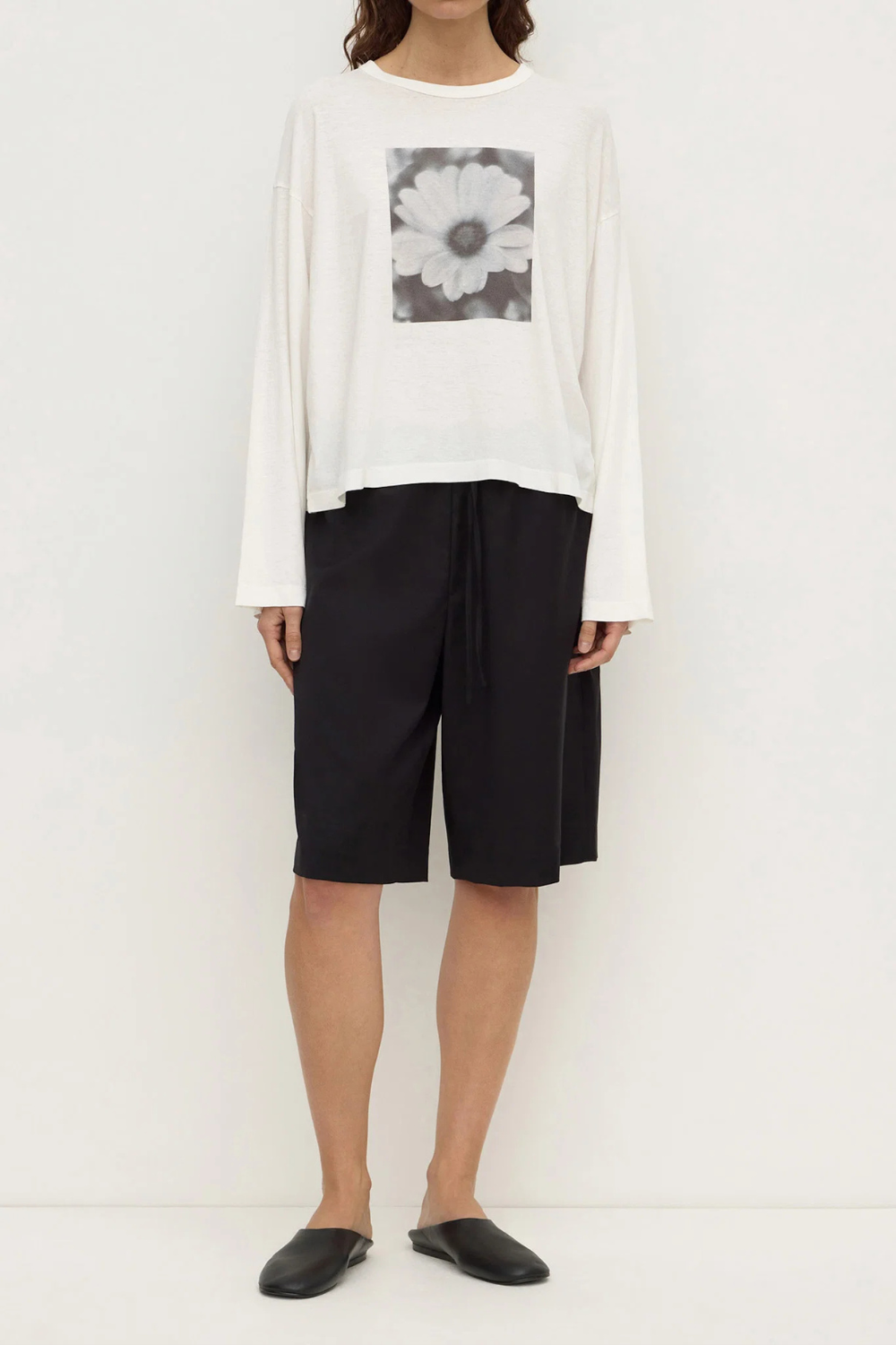 Flora Long Sleeve Tee | Antique White