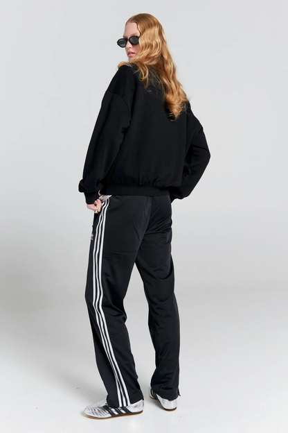 Runaway Girl Organic Cotton Crewneck Sweatshirt | Black