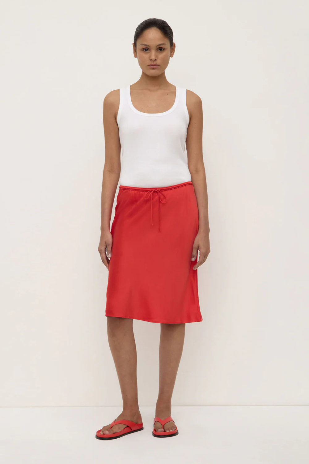 Pippa Silk Skirt | Chilli