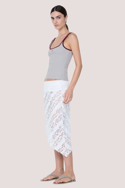 Lana Square Neck Tank | Dove Grey/Plum