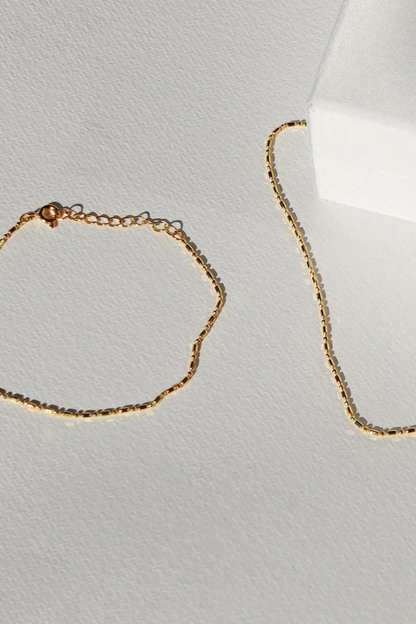 Dash Dot Chain Bracelet | Gold
