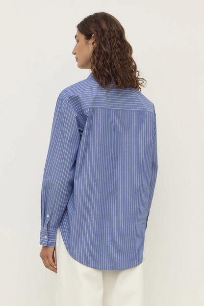 Anais Stripe Long Sleeve Shirt | Blue/White Stripe