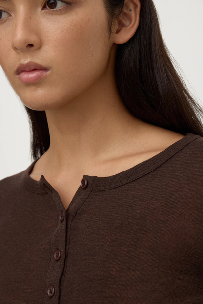 Nora Merino Wool Henley | Ganache