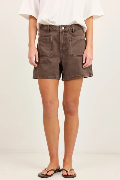 Significant Mocha Pocket Front Shorts