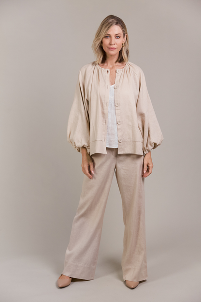 Laax Button Blouse | Ecru