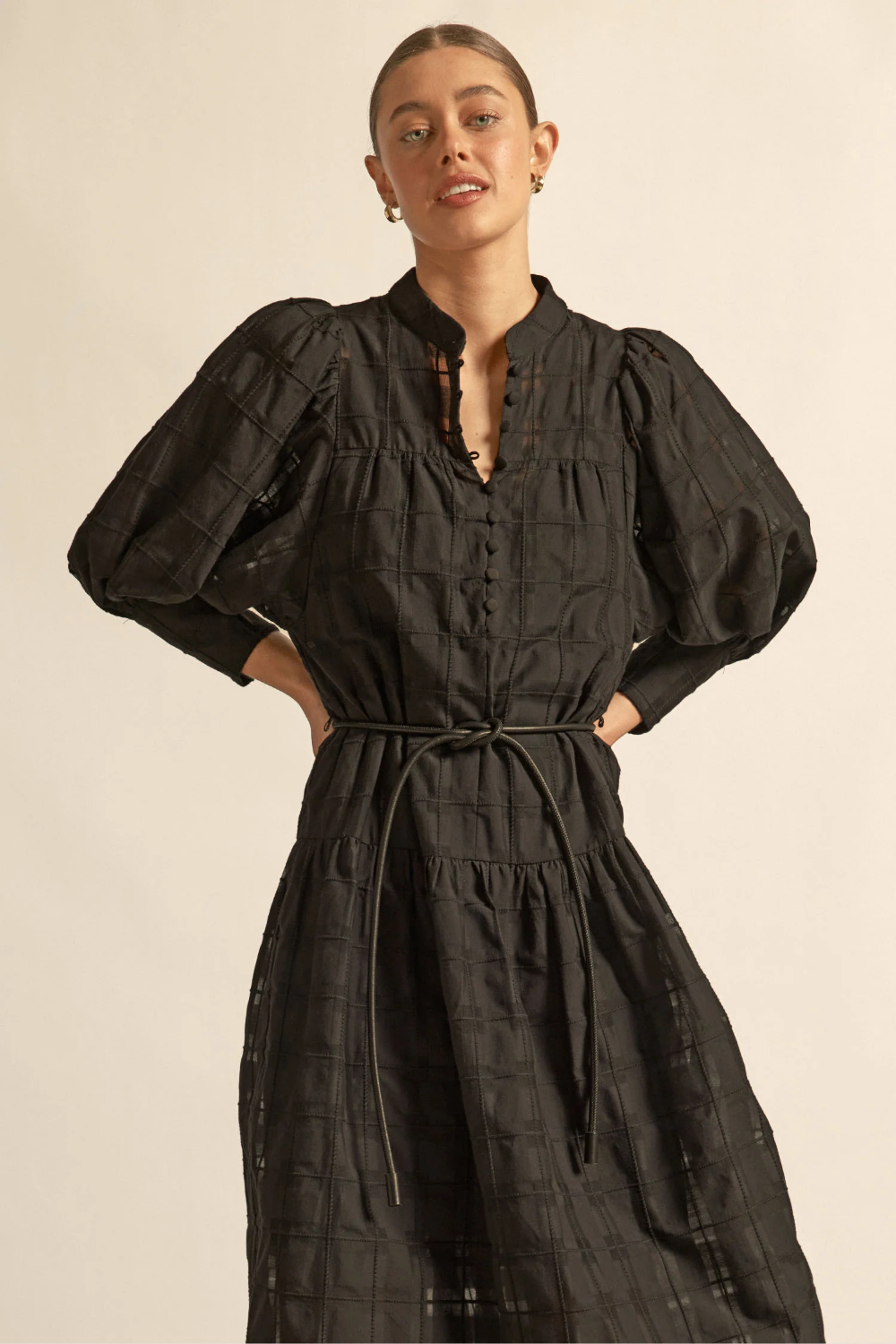 Vesper Dress | Black Check