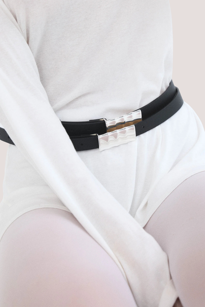 Snail Belt | Noir/Silver