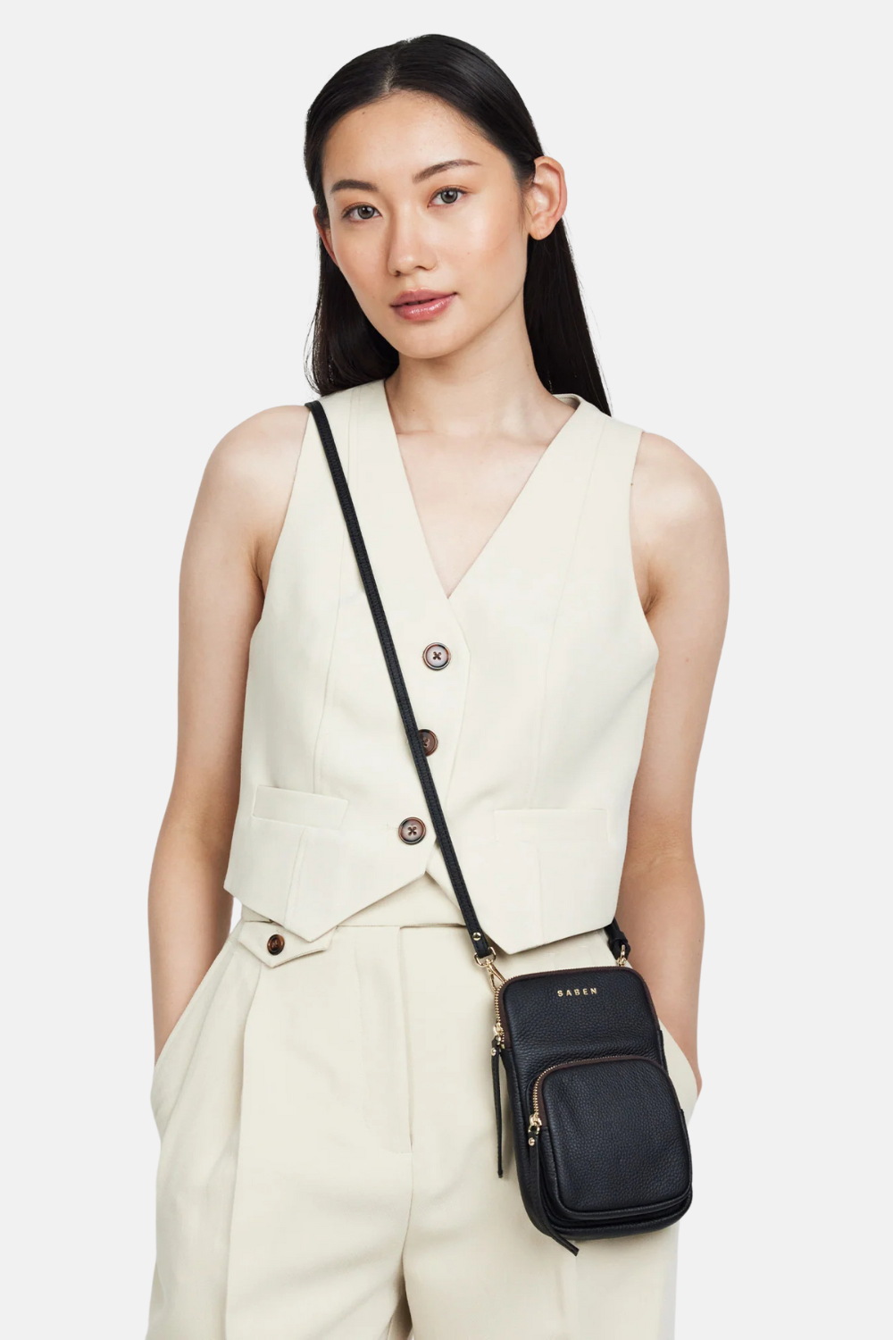 Nikko Pocket Phone Sling | Black Bubble