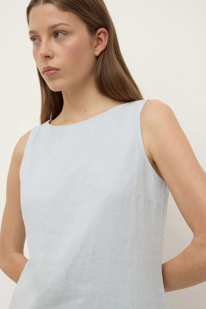 Nadine Linen Mini Dress | Cloud