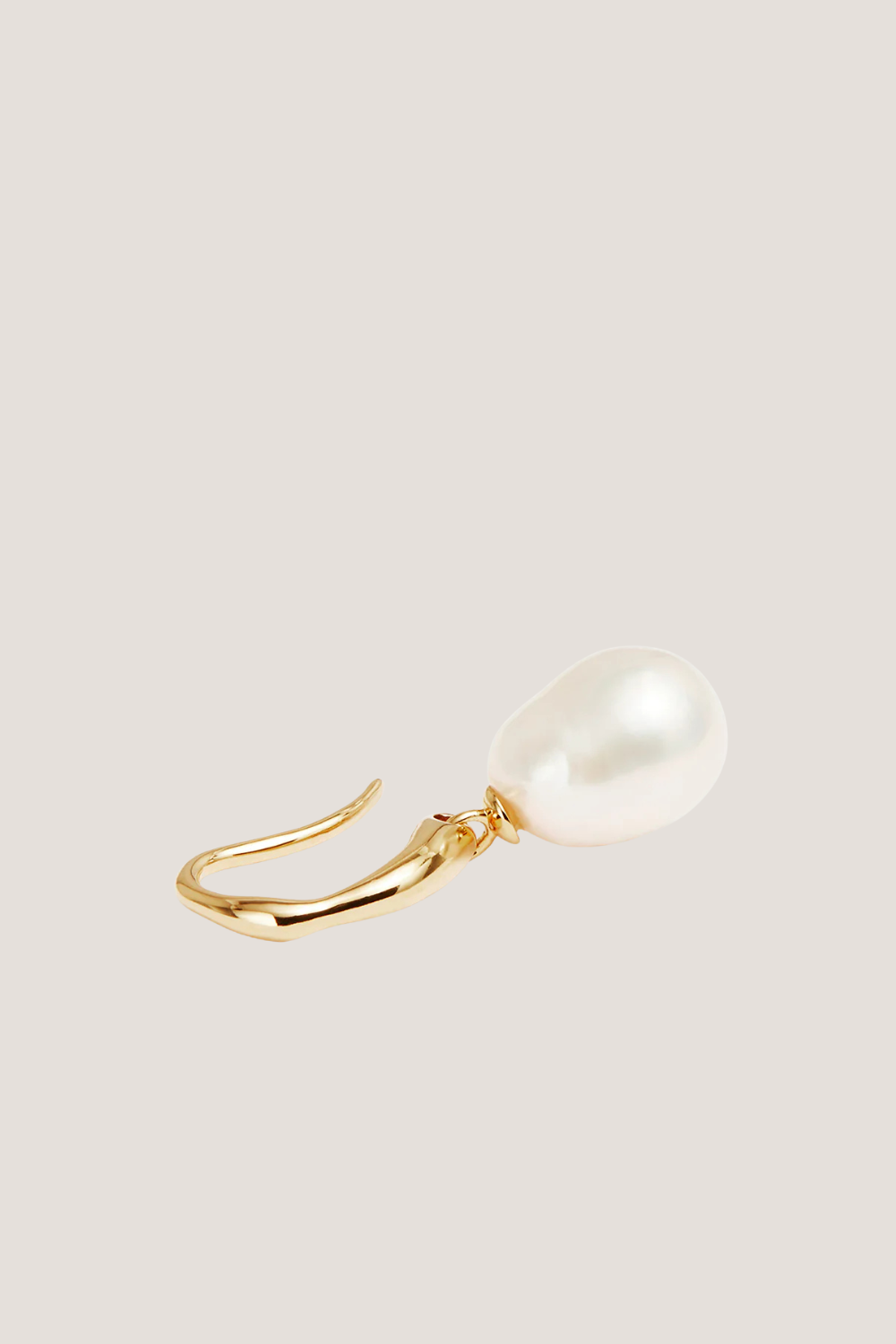 18k Gold Vermeil Harmony Pearl Hook Earrings