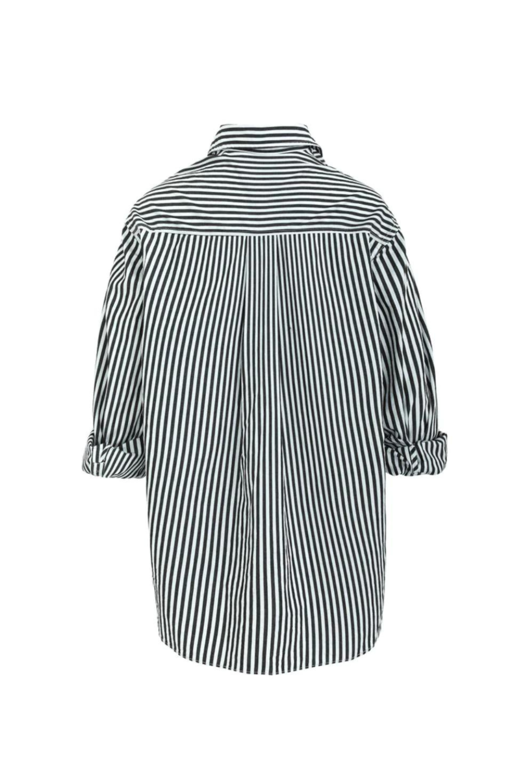 You Got This Black Stripe Poplin Oversized Shirt