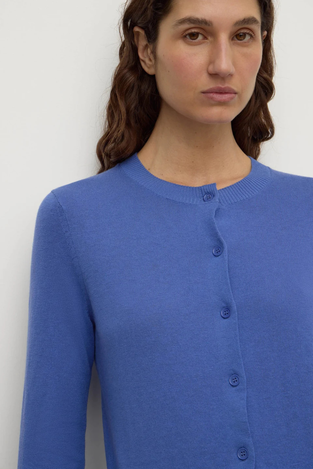 Orina Cotton Cashmere Cardigan | New Blue