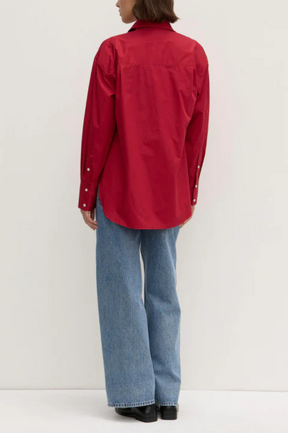 Everyday Poplin Shirt | Dark Cherry