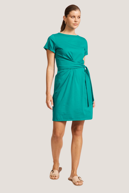 Francia Tie Dress | Lagoon