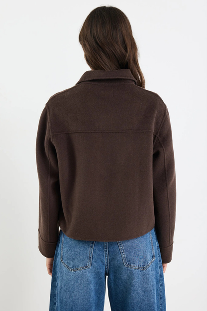 Ranger Chocolate Marle Wool Blend Soft Jacket