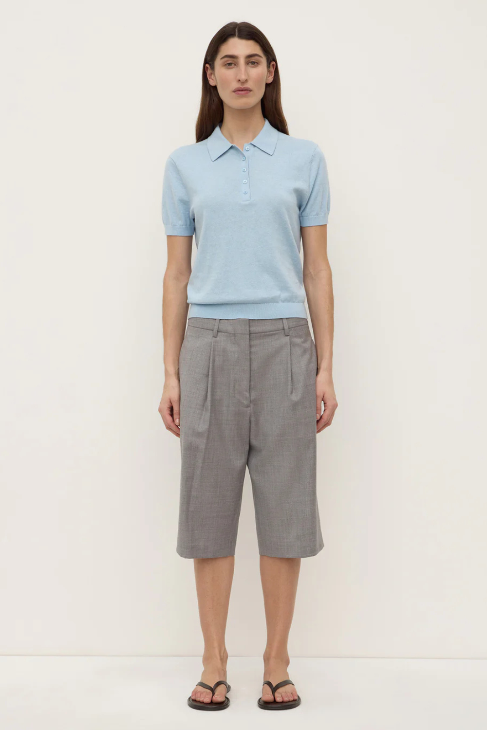 Sloane Cotton Cashmere Polo Salt