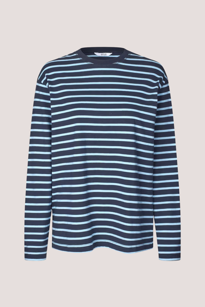 Enkulla LS Stripe | Navy Powder Blue Stripe