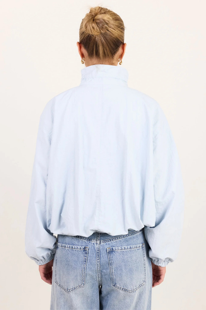 Element Ice Blue Drawstring Funnel Neck Bomber Jacket