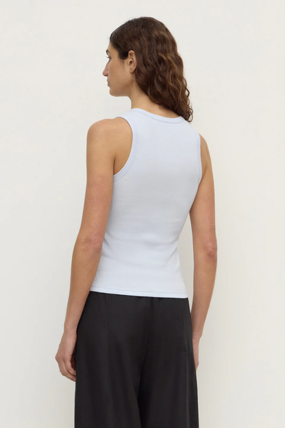 Robyn Scoop Neck Rib Tank | Powder Blue