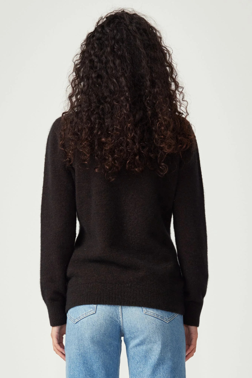 Cross Neck Sweater | Chocolate