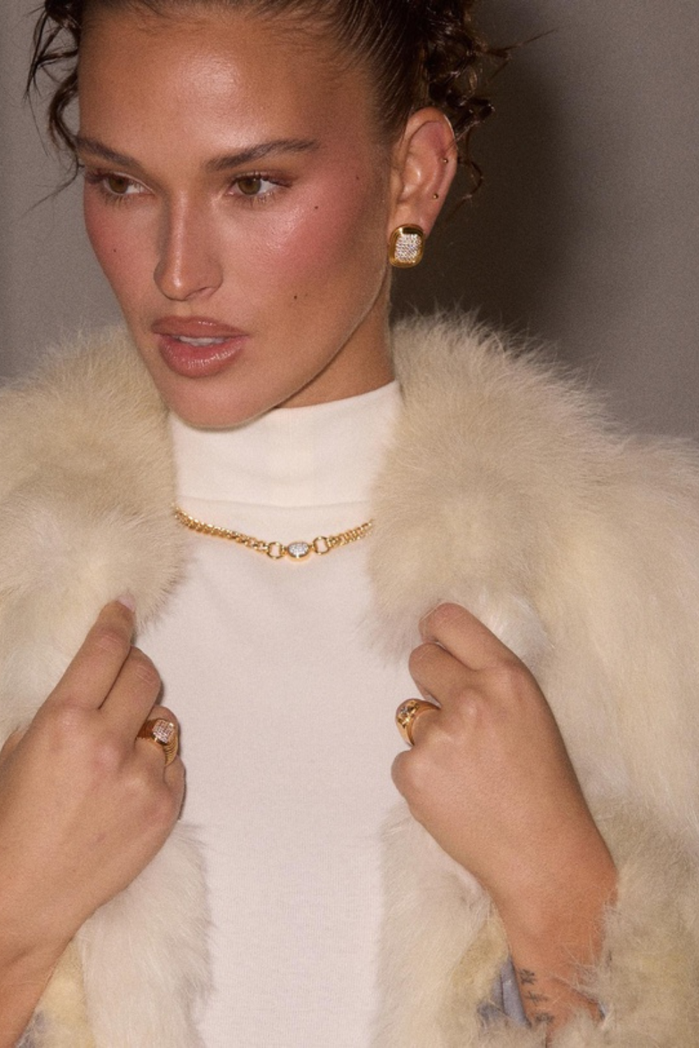 Deco Statement Ring | Gold