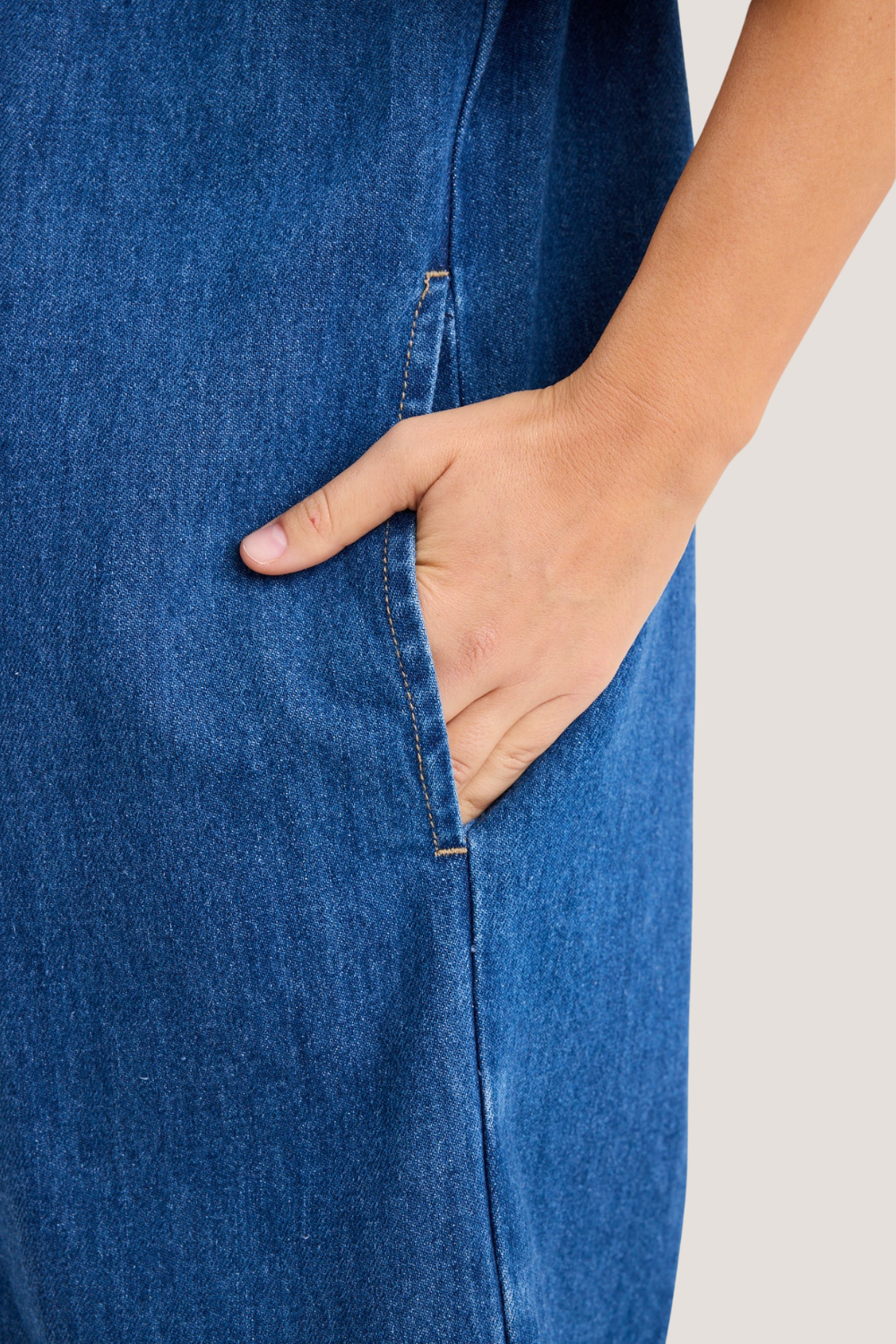 Shortcut Storm Blue Denim Short Sleeve Boxy Mini Shirt Dress