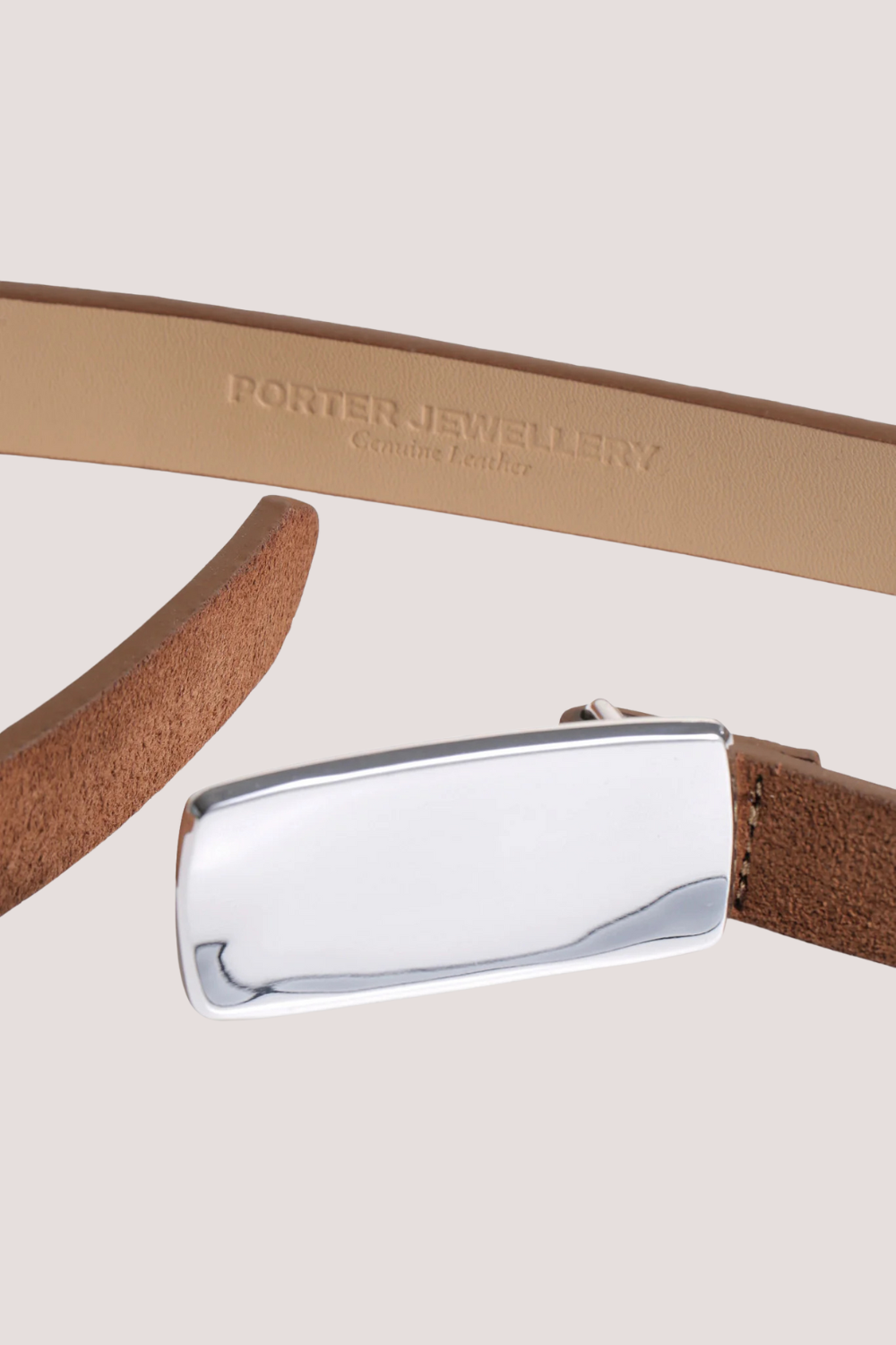 Plate Belt | Mocha Mousse/Silver