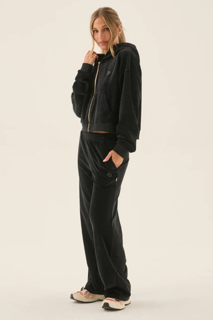 AJ Velour Hoodie | Noir