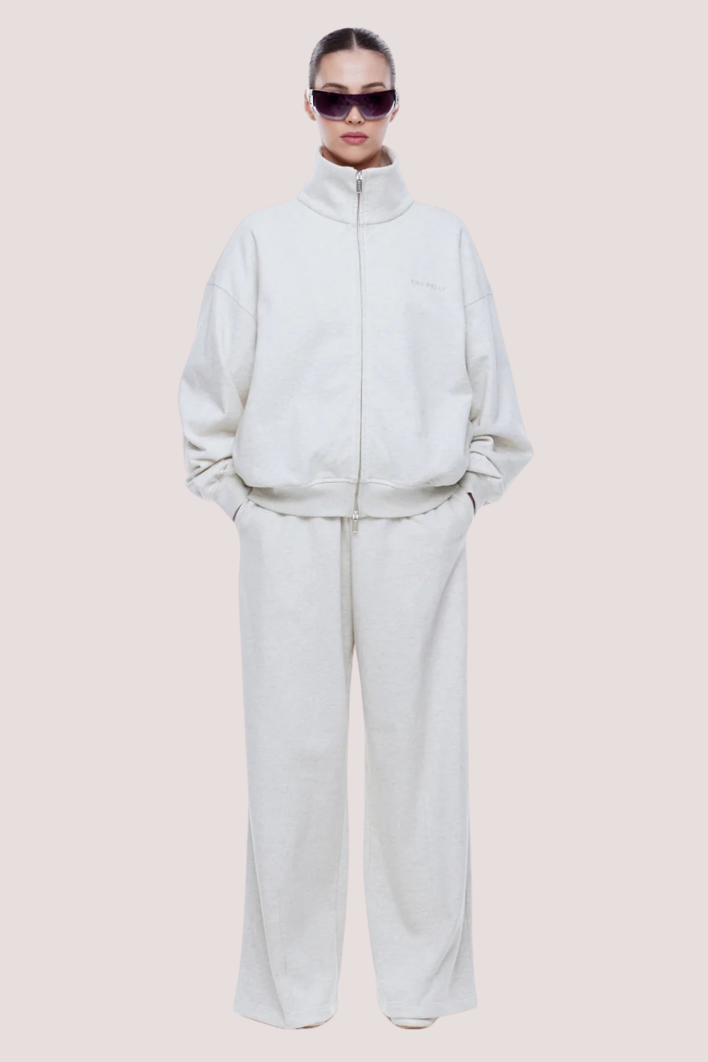 Paris Terry Zip Thru | Oat Marle