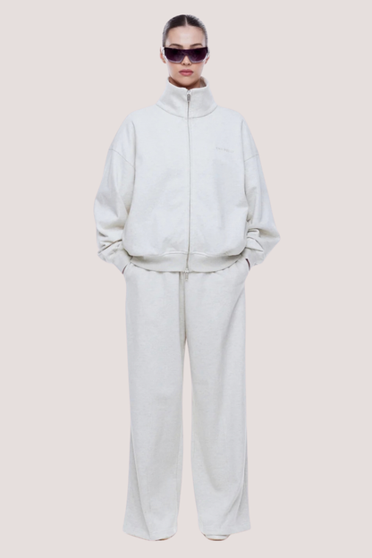 Paris Terry Zip Thru | Oat Marle