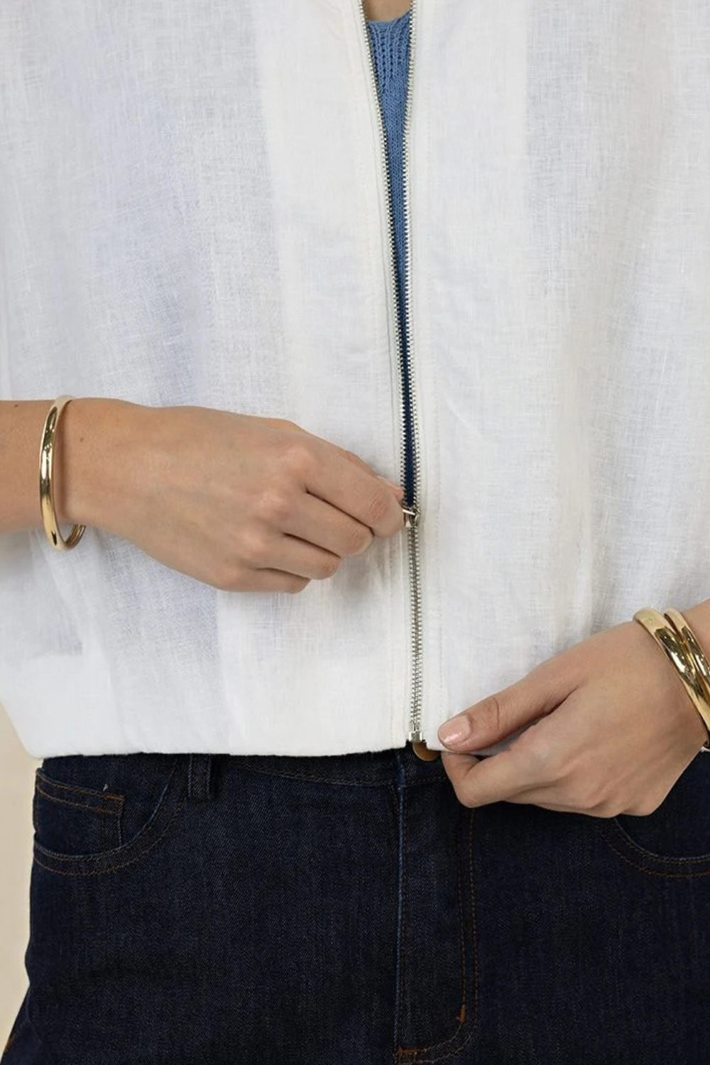 Arden Bomber Jacket | White
