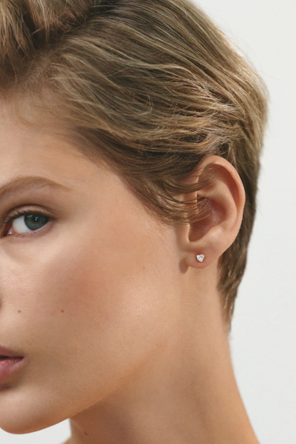 True Love Flat Back Studs | Silver