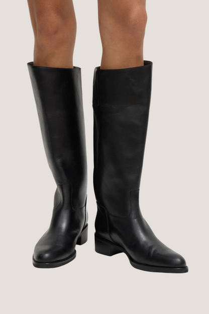 Stevie Leather Riding Boot | Black