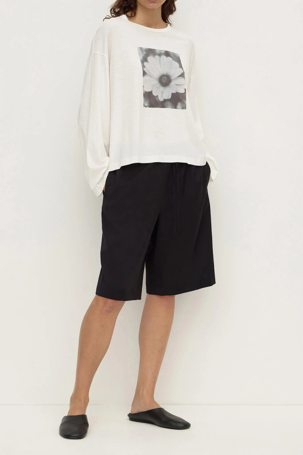 Flora Long Sleeve Tee | Antique White