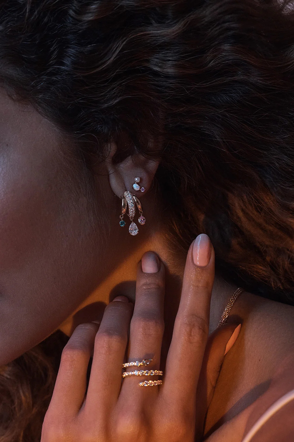 18k Gold Plated Vibrant Soul Illusion Hoop