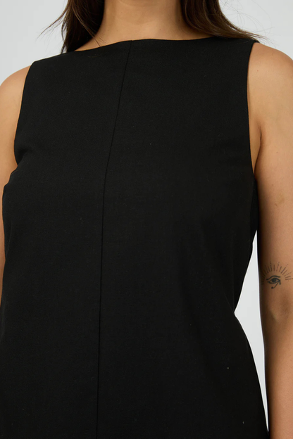 Tallow Tie Mini Dress | Black