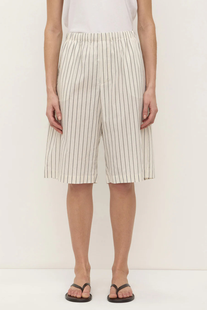 Ria Stripe Short | Cream/Smoke