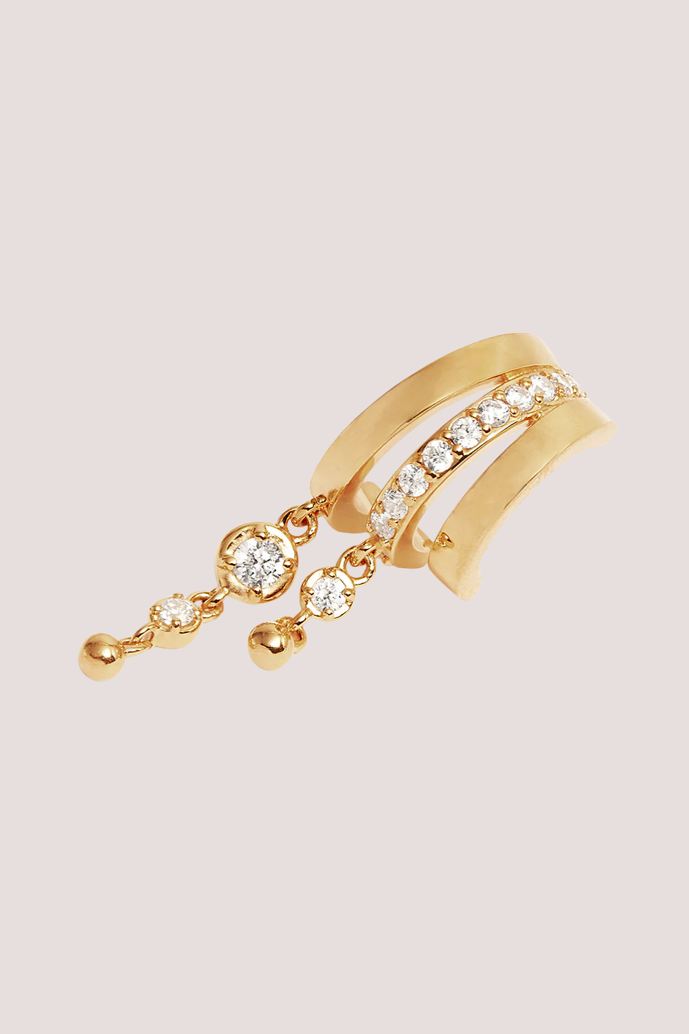 18k Gold Plated Ocean Mist Illusion Hoops