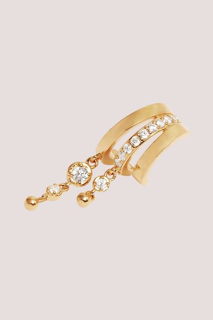 18k Gold Plated Ocean Mist Illusion Hoops