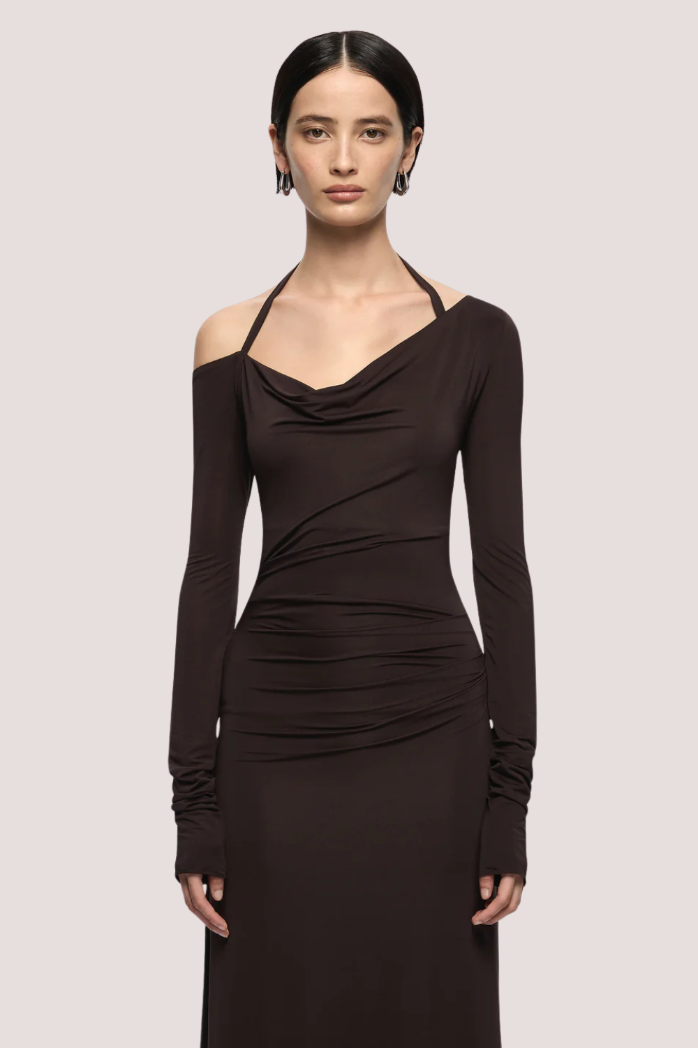 Court L/S Maxi Dress | Dark Chocolate