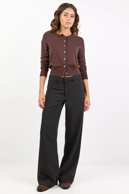 Fierce Black Low Rise Stretch Wide Pants