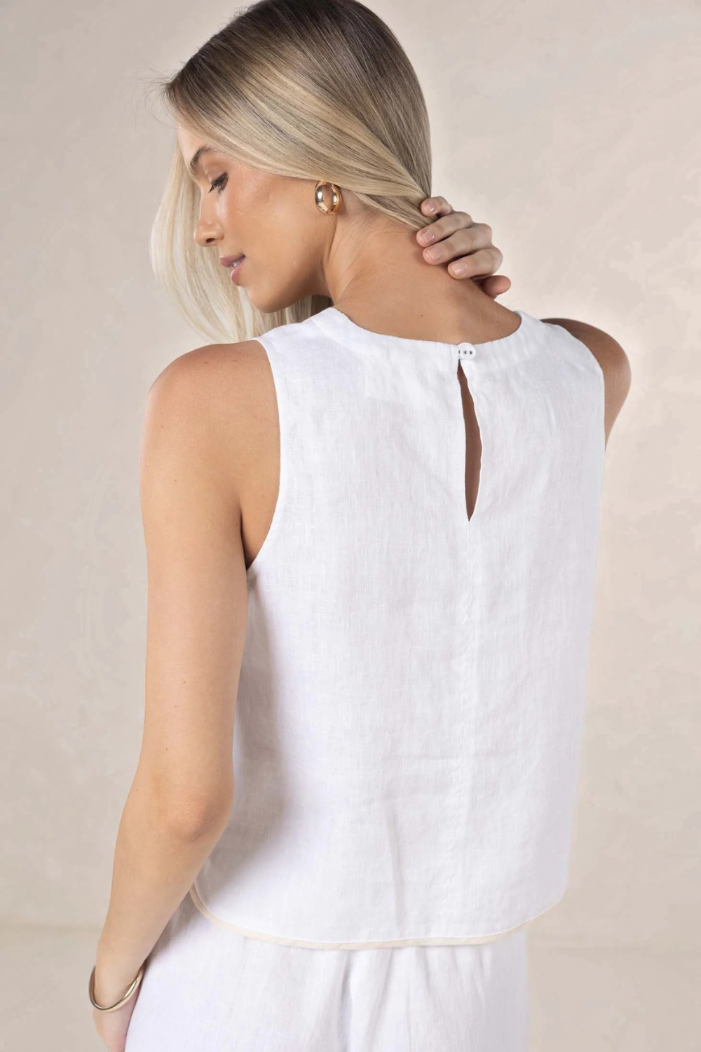 Lugano Top | White/Cream