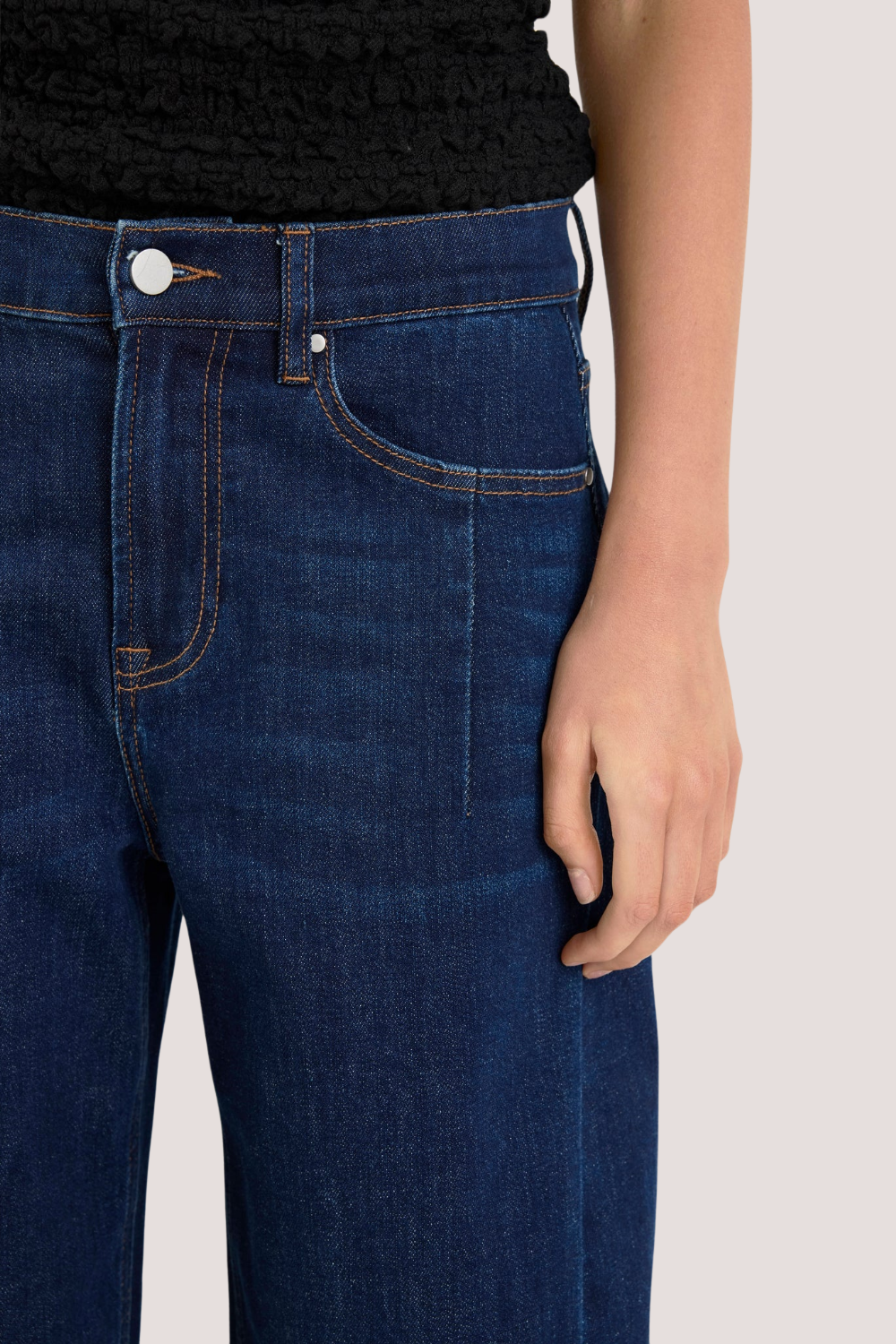 Graduate Dark Blue Stretch Barrel Jeans