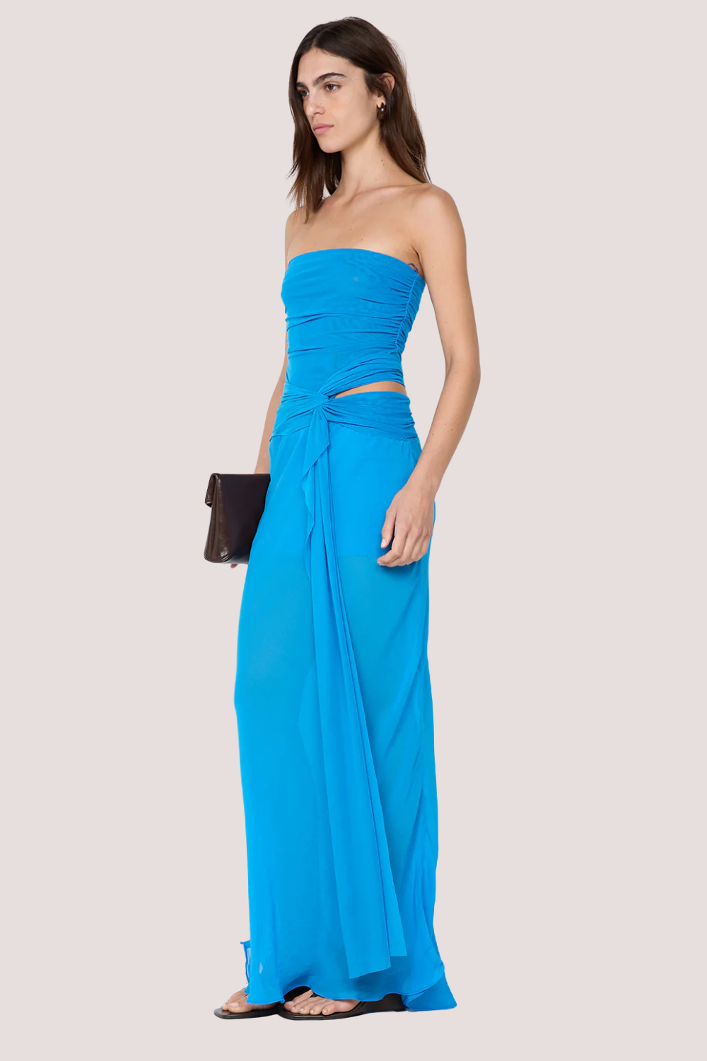 Jehnaya Strapless Maxi Dress | Aster Blue