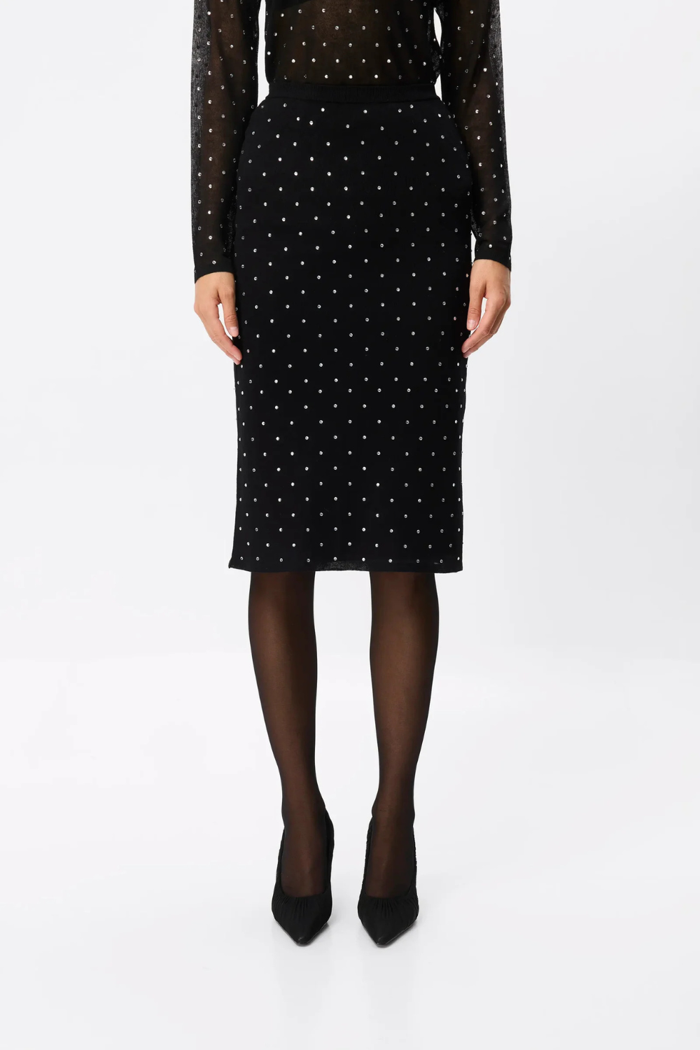 Celeste Knit Skirt | Black Crystal