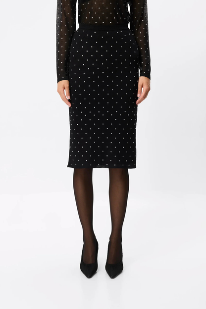 Celeste Knit Skirt | Black Crystal