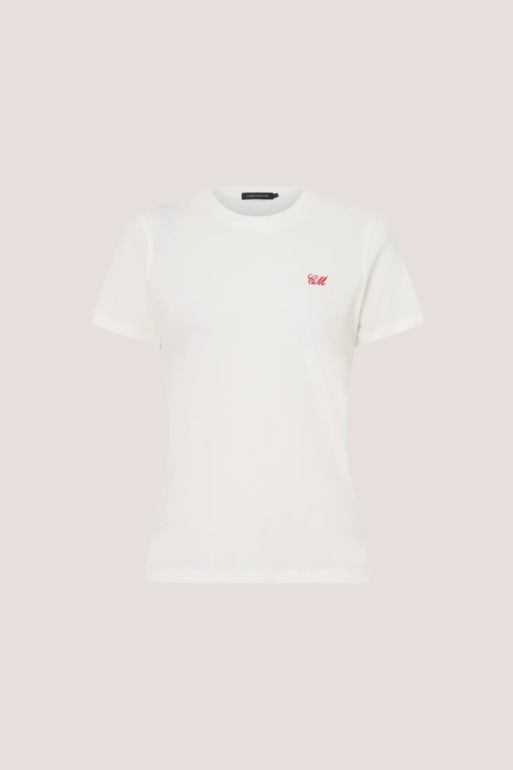 Birdie Fitted Print Tee | Soft White
