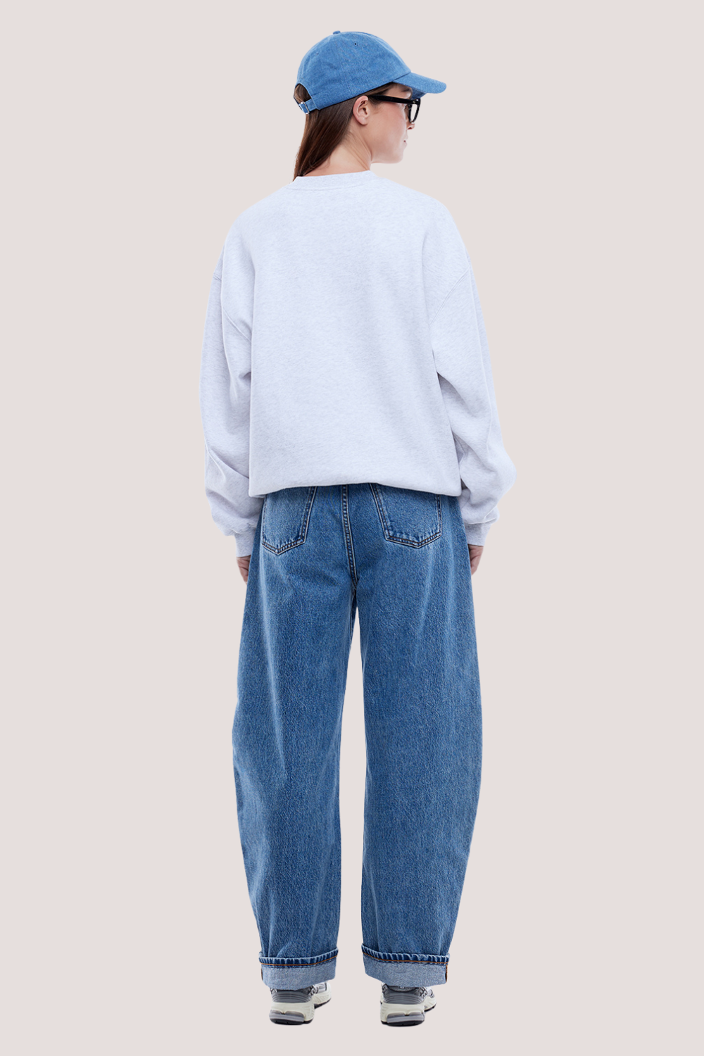 Pelly Collegiate Sweatshirt | White Marle