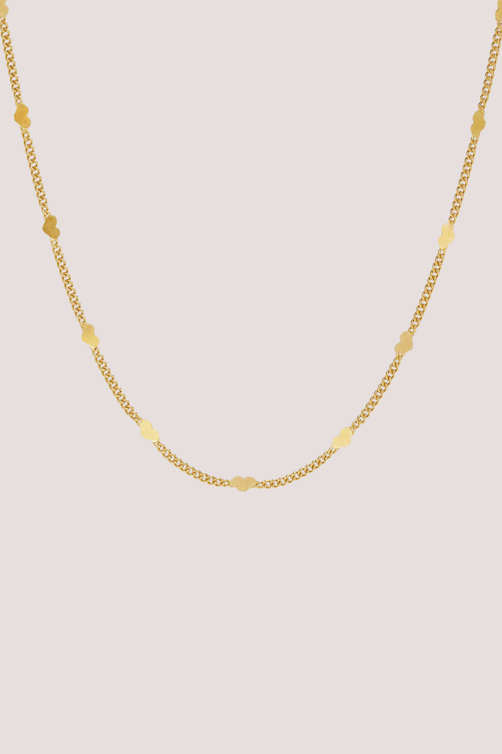 Fine Heart Chain Necklace | Gold